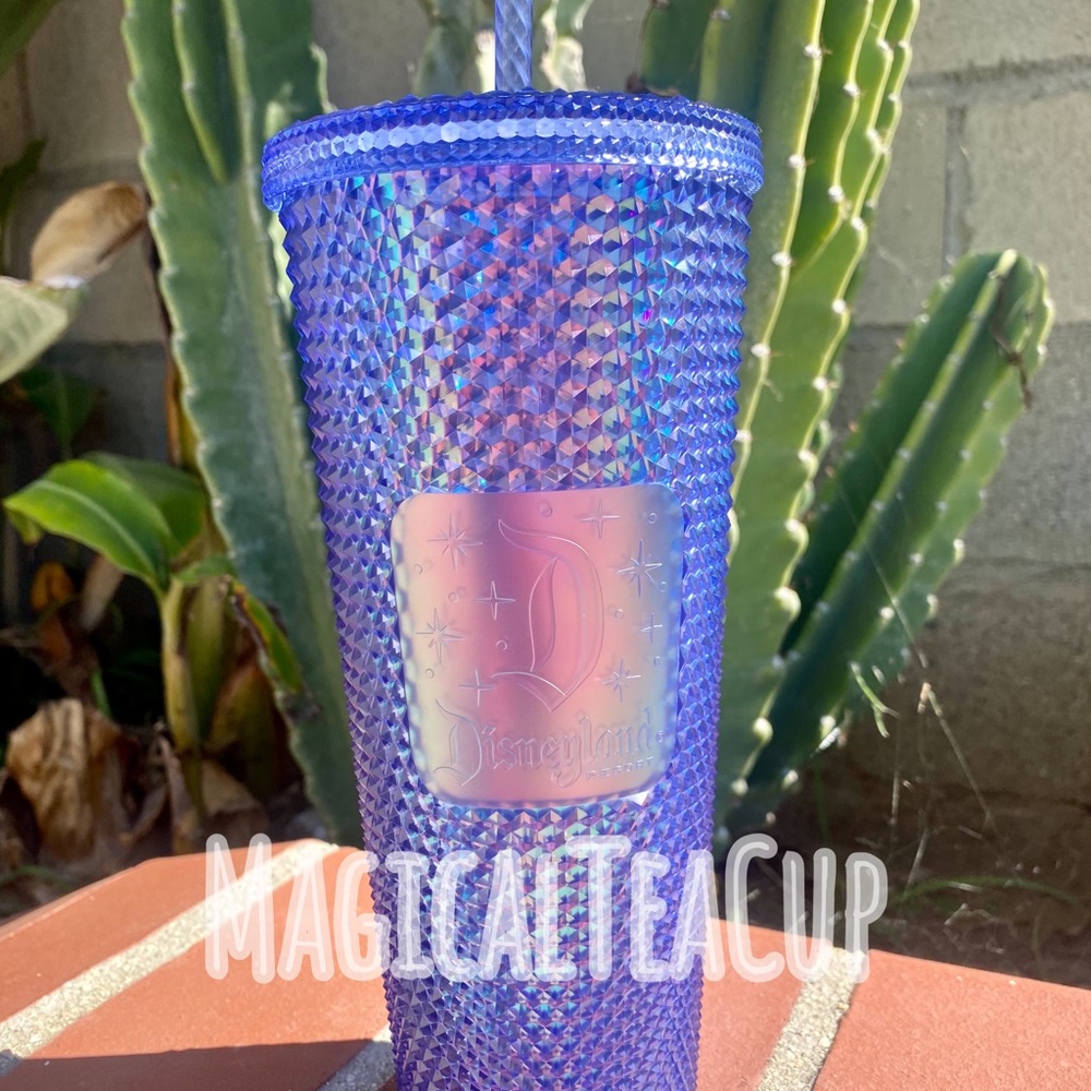 Disneyland Iridescent Blue Studded Tumbler